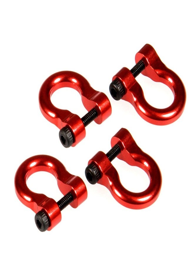 QUE-T 4 Pcs Aluminum Tow Shackle for 1/10 Scale TRX-4 Crawler Car (Red) - Image 3